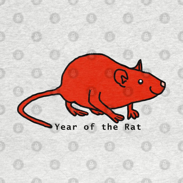 Year of the Rat - Red by ellenhenryart